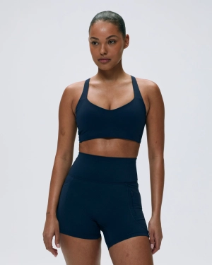 Ultimate Racer Cut Out Bra - Navy Blue