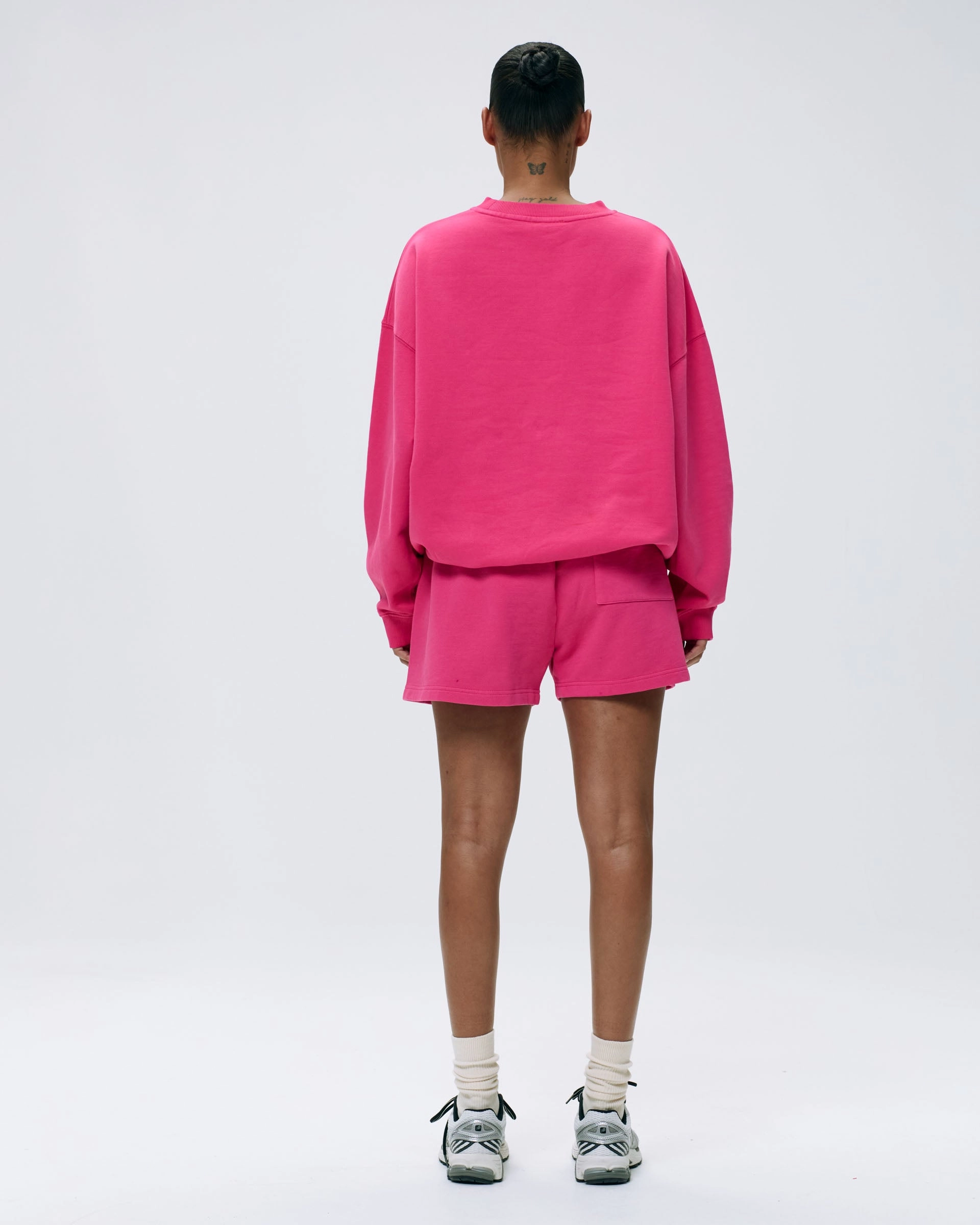 Vacation Sweat Shorts - Hot Pink/Marshmallow White