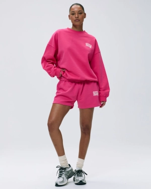 Vacation Sweat Shorts - Hot Pink/Marshmallow White