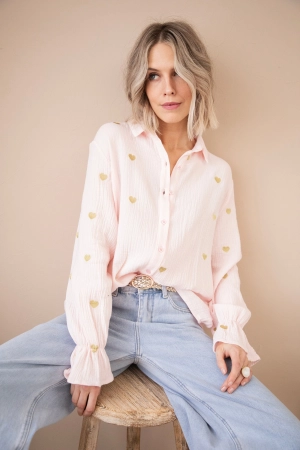 With All My Heart Soft Pink/Gold - Blouse