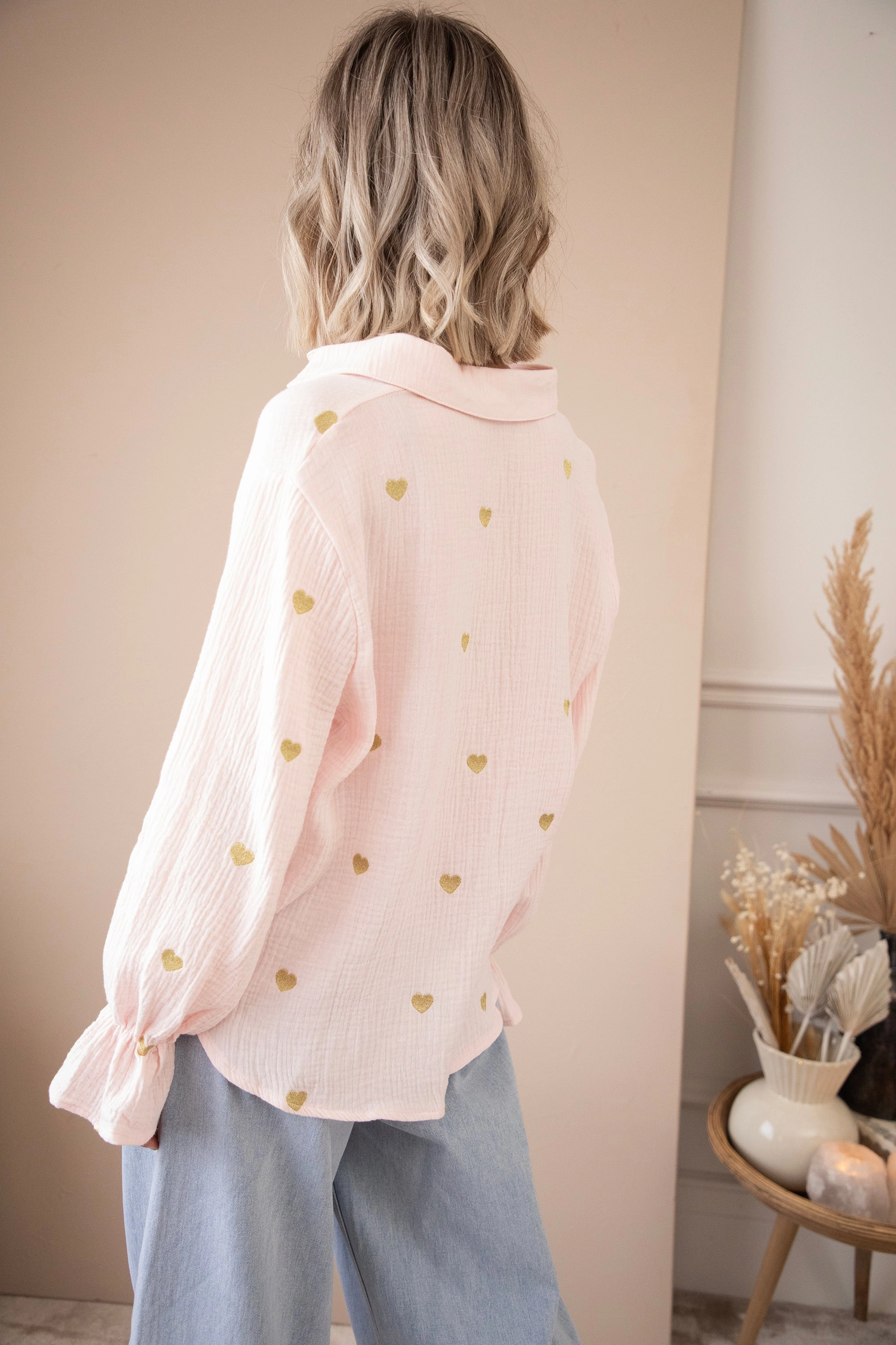 With All My Heart Soft Pink/Gold - Blouse