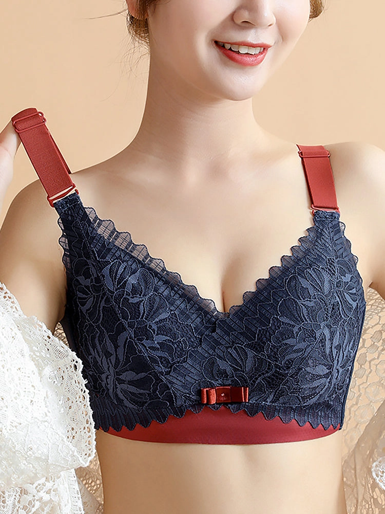 Women's Petal Lace Wire Free Minimizer Bras