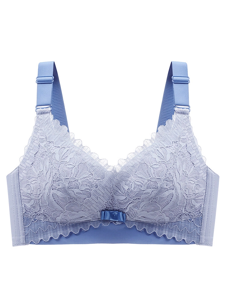 Women's Petal Lace Wire Free Minimizer Bras