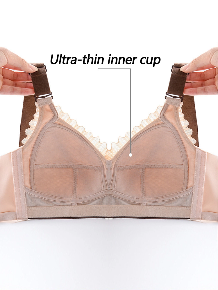 Women's Petal Lace Wire Free Minimizer Bras