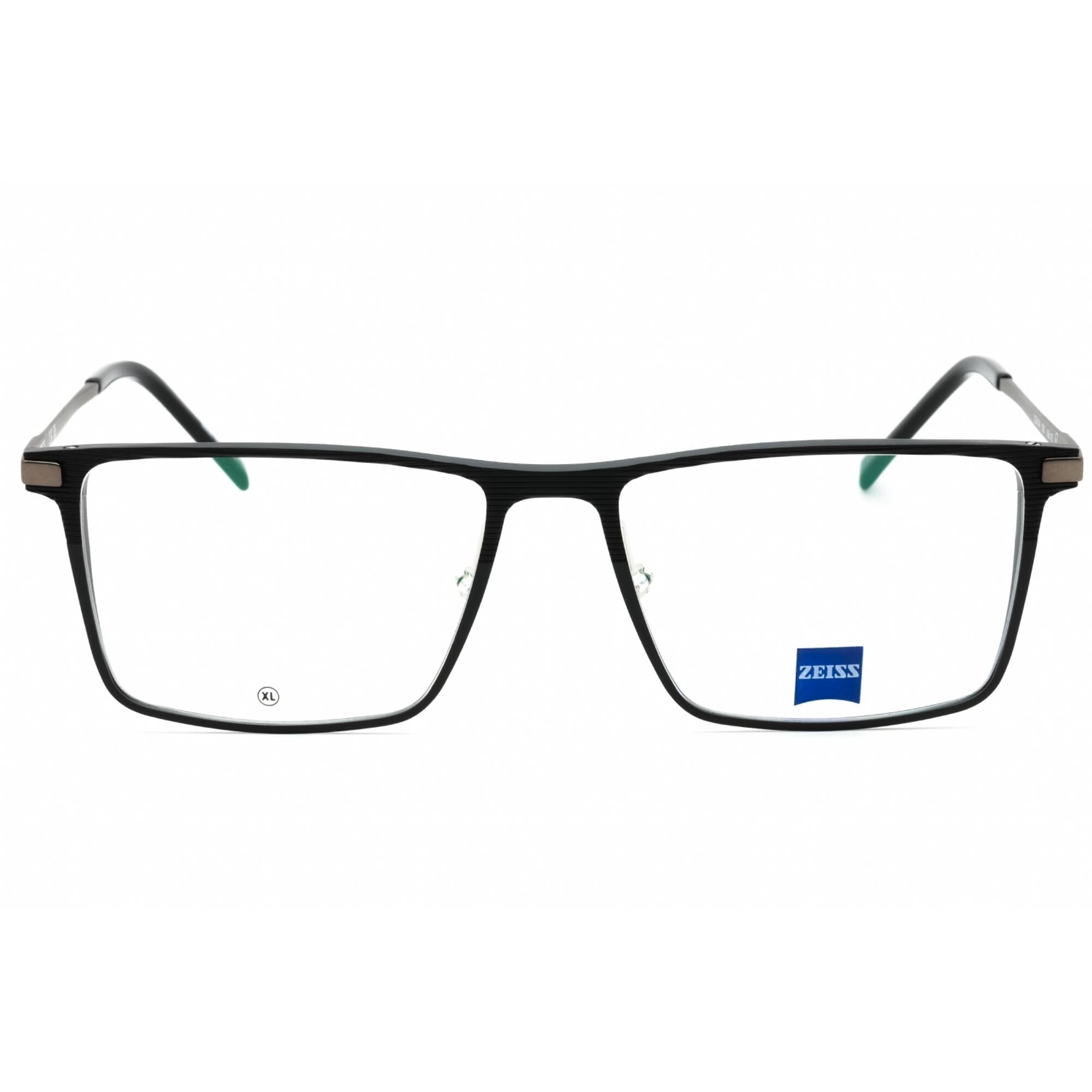 Zeiss Men's Eyeglasses - Matte Black Metal Full Rim Rectangular Frame | ZS24144 002